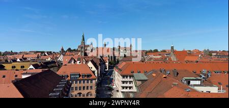 Deutschland, Bayern, Mittelfranken, Nürnberg, Stadtübersicht, Altstadt, St.. Sebalds Kirche, Kaiserburg Stockfoto