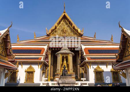 Wat Phra Kaeo, der buddhistische Tempel des Königs, Grand Palace Bangkok, Thailand, Asien Stockfoto