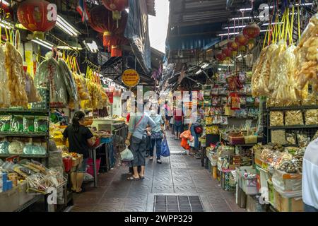 Marktstraße in Chinatown, Bangkok, Thailand, Asien Stockfoto