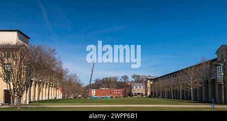 Gebäude auf dem Campus der Carnegie Mellon University in Pittsburgh, Pennsylvania, USA Stockfoto