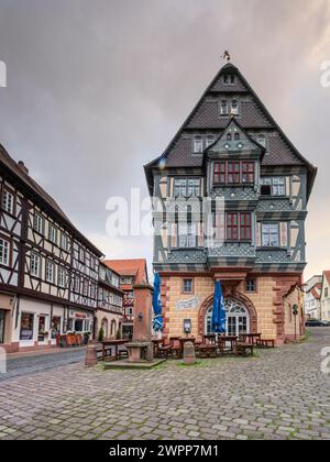 Fachwerkhaus in Miltenberg am Main, Niederfranken, Bayern, Deutschland Stockfoto