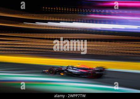 Dschidda, Saudi-Arabien. März 2024. 11 PEREZ Sergio (mex), Red Bull Racing RB20, Action während des Formel 1 STC Saudi Arabian Grand Prix 2024, 2. Runde der Formel 1 Weltmeisterschaft 2024 vom 7. Bis 9. März 2024 auf dem Jeddah Corniche Circuit in Jeddah, Saudi Arabien Credit: Independent Photo Agency/Alamy Live News Stockfoto