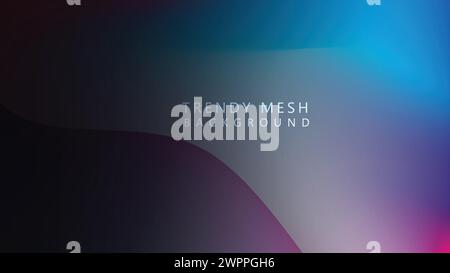 Abstraktes Mesh-Webbanner im trendigen Hintergrund. Abstrakte Bannervektorillustration mit weichem holografischem Verlauf für Kopfzeile, Landing-Page und Poster Stock Vektor
