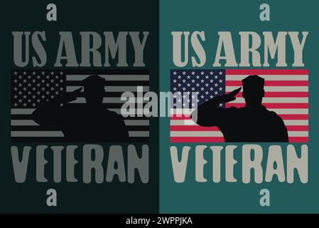 Veterans Day Geschenk, Veteran Lover Shirt, Military Shirt, 4. Juli, Army Veteran Flag T-Shirts, Veteran USA Military, Veteran Dad Opa, Memorial Stock Vektor