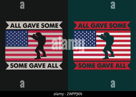 Veterans Day Geschenk, Veteran Lover Shirt, Military Shirt, 4. Juli, Army Veteran Flag T-Shirts, Veteran USA Military, Veteran Dad Opa, Memorial Stock Vektor