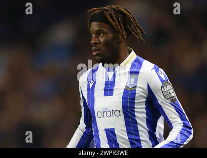 Sheffield, Großbritannien. März 2024. Iké Ugbo von Sheffield Mittwoch während des Sky Bet Championship Matches in Hillsborough, Sheffield. Der Bildnachweis sollte lauten: Jonathan Moscrop/Sportimage Credit: Sportimage Ltd/Alamy Live News Stockfoto