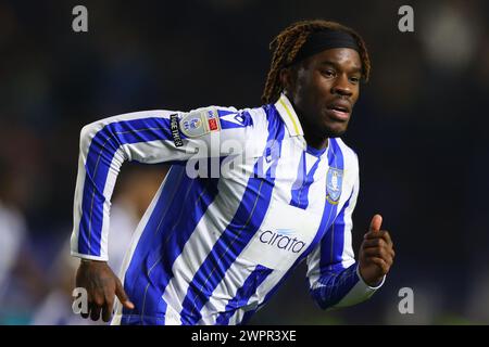 Sheffield, Großbritannien. März 2024. Iké Ugbo von Sheffield Mittwoch während des Sky Bet Championship Matches in Hillsborough, Sheffield. Der Bildnachweis sollte lauten: Jonathan Moscrop/Sportimage Credit: Sportimage Ltd/Alamy Live News Stockfoto