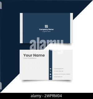 Einfaches Layout Für Visitenkarten. Kreative moderne Namenskarte und Visitenkarte. Clean Design.Corporate Design Vorlage, Clean Professional Business Vorlage Stock Vektor