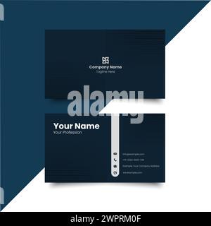 Einfaches Layout Für Visitenkarten. Kreative moderne Namenskarte und Visitenkarte. Clean Design.Corporate Design Vorlage, Clean Professional Business Vorlage Stock Vektor