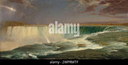 Niagara 1857, Ölgemälde der Niagarafälle des US-amerikanischen Künstlers Frederic Edwin Church, Mitglied der Hudson River School of Art Stockfoto