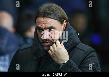 Sheffield, Großbritannien. März 2024. Leeds United Manager Daniel Farke beim Sheffield Wednesday FC gegen Leeds United FC SKY Bet EFL Championship Match im Hillsborough Stadium, Sheffield, Großbritannien am 8. März 2024 Credit: Every Second Media/Alamy Live News Stockfoto