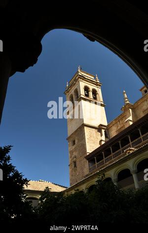 monasterio de san jeronimo;Turm;Innenhof;granada;spanien; Stockfoto