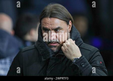 Sheffield, Großbritannien. März 2024. Leeds United Manager Daniel Farke beim Sheffield Wednesday FC gegen Leeds United FC SKY Bet EFL Championship Match im Hillsborough Stadium, Sheffield, Großbritannien am 8. März 2024 Credit: Every Second Media/Alamy Live News Stockfoto