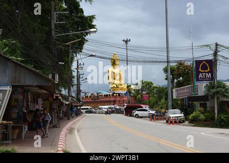 Riesige Buddha-Statue in SOP Ruak, Provinz Chiang Rai, Thailand Stockfoto