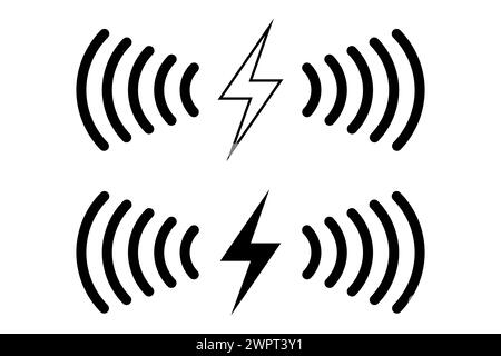 Signal WLAN-Symbolvektor. wlan, wlan-Symbol. Signalsymbol Bildvektor. Stock Vektor