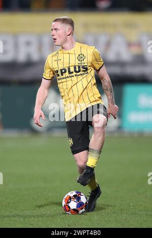 KERKRADE, Niederlande. März 2024. Football, Dutch Keuken Kampioen Divisie, Roda JC - Ado den Haag, Parkstad Limburg Stadium, Saison 2023/2024, Roda JC Kerkrade Spieler Joey Muller Credit: Pro Shots/Alamy Live News Stockfoto