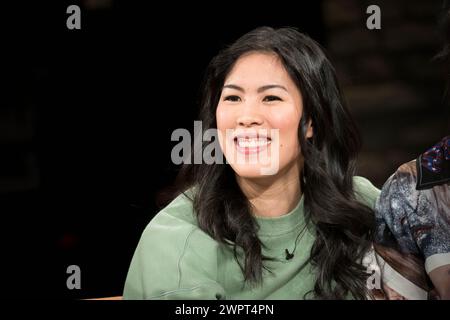 Bremen, Deutschland. März 2024. Mai Thi Nguyen-Kim bei der Aufnahme der Radio Bremen Talkshow '3nach9'. Quelle: Sina Schuldt/dpa/Alamy Live News Stockfoto