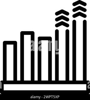 Symbol für kreatives Denken Umrissvektor. Effektives Brainstorming. Geschäftliche Entscheidungsfindung Stock Vektor