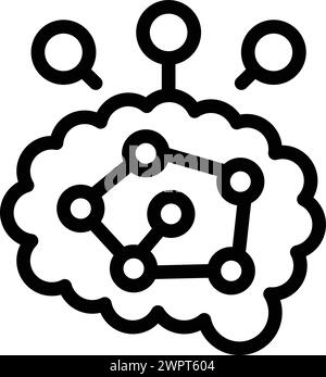 Imaginationsübung Icon Konturvektor. Strategiediskussion. Sitzung zu kognitiven Ideen Stock Vektor