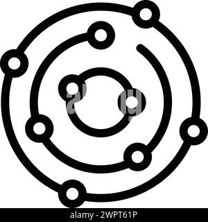 Innovatives Brainstorming-Symbol-Umrissvektor. Gemeinsame Ideenforschung. Effektive Teamarbeit Stock Vektor