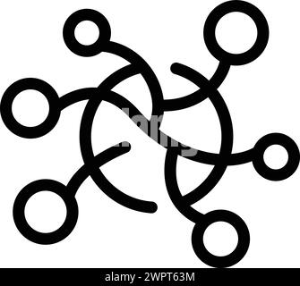 Brainstorming-Übung – Konturvektor des Symbols. Analyse von Unternehmensideen. Problemlösungsprozess Stock Vektor