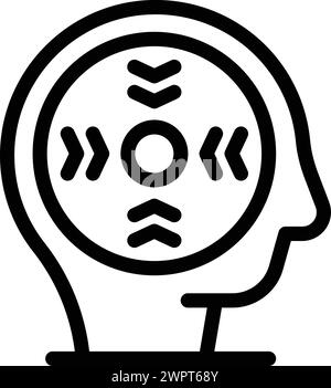 Brainstorming-Symbol für die Zusammenarbeit – Modellvektor. Strategie Unternehmensdiskussion. Ideengenerierung für Teamwork Stock Vektor