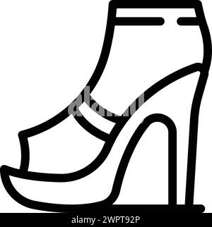 Hoch geschnittene Absätze mit dem Symbol für den Vektor. Modische Designer-Damenschuhe. Schicke Sammelpumpen Stock Vektor