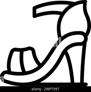 High Heels mit Ikonen-Vektor. Modische, klassische Schuhkollektion. Einkaufsbummel und Schuhe Stock Vektor