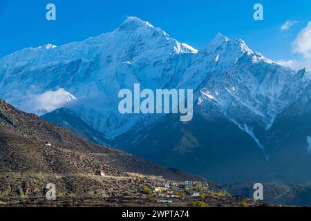 Nilgiri Berg, Jomsom, Nepal Stockfoto