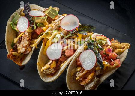 Vegetarische weiche Tortillas Stockfoto