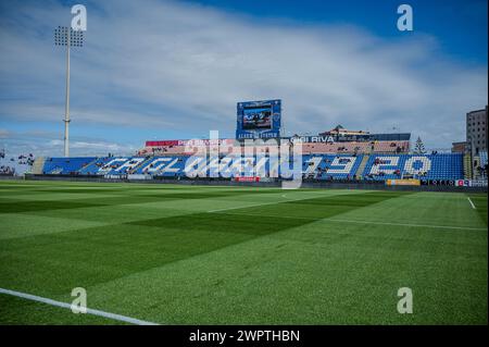 Cagliari, Italien. März 2024. Foto Gianluca Zuddas/LaPresse09-03-2024 Cagliari, Italia - Sport, calcio - Cagliari vs Salernitana - Campionato italiano di calcio Serie A TIM 2023/2024 - Stadio Unipol Domus. Nella Foto: stadio Cagliari Calcio 9. März 2024 Cagliari, Italien - Sport, Fußball - Cagliari vs Salernitana - Campionato italiano di calcio Serie A TIM 2023/2024 - Unipol Domus Stadium. Im Bild: Cagliari Calcio Stadion“ Credit: LaPresse/Alamy Live News Stockfoto