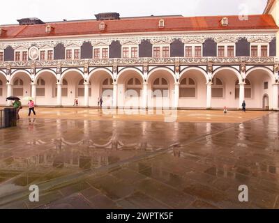 Blick auf den Stallhof im Sächsischen Königsschloss Dresden. Stockfoto