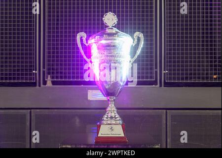 DHB Cup vor dem Halbfinalspiel Haushahn Final4 zwischen VfL Oldenburg und TuS Metzingen, Porsche Arena, Stuttgart. (Sven Beyrich/SPP) Credit: SPP Sport Press Photo. /Alamy Live News Stockfoto