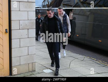 Marco Silva Manager von Fulham kommt vor dem Spiel, während des Premier League-Spiels Wolverhampton Wanderers gegen Fulham in Molineux, Wolverhampton, Großbritannien, 9. März 2024 (Foto: Gareth Evans/News Images) Stockfoto