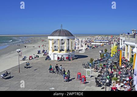 Insel Borkum, Strandpromenade, Ostfriesland, Niedersachsen, Bundesrepublik Deutschland Stockfoto