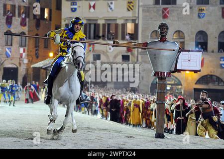 Giostra del saracino di Arezzo, Rievocazione storica/Arezzo Saracen Joust, historische Beschwörung Stockfoto