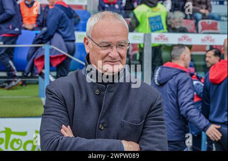Cagliari, Italien. März 2024. Foto Gianluca Zuddas/LaPresse09-03-2024 Cagliari, Italia - Sport, calcio - Cagliari vs Salernitana - Campionato italiano di calcio Serie A TIM 2023/2024 - Stadio Unipol Domus. Nella Foto: Claudio Ranieri allenatore Cagliari Calcio 9. März 2024 Cagliari, Italien - Sport, Fußball - Cagliari vs Salernitana - Campionato italiano di calcio Serie A TIM 2023/2024 - Unipol Domus Stadium. Auf dem Bild: Claudio Ranieri Coach von Cagliari Calcio“ Credit: LaPresse/Alamy Live News Stockfoto