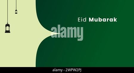 Abbildung einer einfachen Grußvorlage zur Feier islamischer Feiertage wie Ramadhan Kareem, Eid al-Fitr, Muharram. Designelement für Poster Stock Vektor
