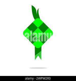 Ramadan-Design mit kulturellen Elementen. Abstrakte Kunsttextur für muslimische Feiertage. Ketupat-Illustration Stock Vektor