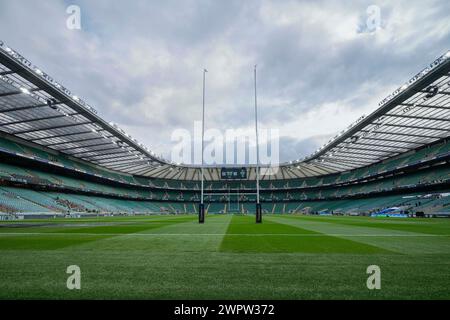 Allgemeine Ansicht des Twickenham Stadions vor dem Guinness 6 Nations Spiel England gegen Irland 2024 im Twickenham Stadium, Twickenham, Vereinigtes Königreich, 9. März 2024 (Foto: Steve Flynn/News Images) Stockfoto