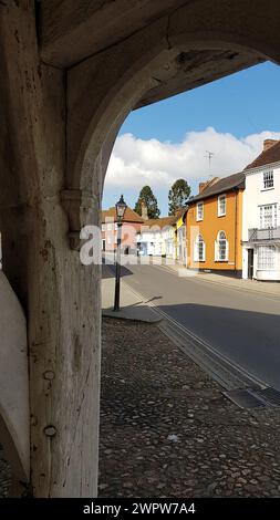 Ein Blick auf das historische Thaxted in der Grafschaft Essex, Großbritannien. Stockfoto