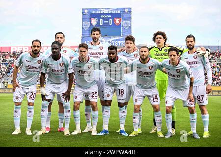 Cagliari, Italien. März 2024. Team US Salernitana während Cagliari Calcio vs US Salernitana, italienisches Fußball Serie A Spiel in Cagliari, Italien, 9. März 2024 Credit: Independent Photo Agency/Alamy Live News Stockfoto