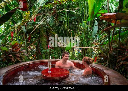 Nayara Hotel, Spa & Gärten, Oeste de Fortuna, La Fortuna de San Carlos, Nationalpark Vulkan Arenal, Costa Rica Stockfoto