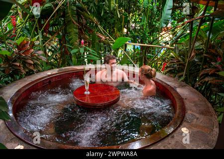 Nayara Hotel, Spa & Gärten, Oeste de Fortuna, La Fortuna de San Carlos, Nationalpark Vulkan Arenal, Costa Rica Stockfoto