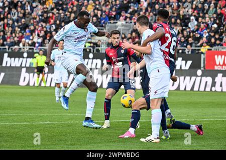 Cagliari, Italien. März 2024. Simy von US Salernitana während Cagliari Calcio vs US Salernitana, italienisches Fußball Serie A Spiel in Cagliari, Italien, 9. März 2024 Credit: Independent Photo Agency/Alamy Live News Stockfoto