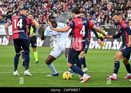 Cagliari, Italien. März 2024. Simy von US Salernitana während Cagliari Calcio vs US Salernitana, italienisches Fußball Serie A Spiel in Cagliari, Italien, 9. März 2024 Credit: Independent Photo Agency/Alamy Live News Stockfoto