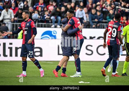 Cagliari, Italien. März 2024. Yerri Mina von Cagliari Calcio während Cagliari Calcio vs US Salernitana, italienisches Fußball Serie A Spiel in Cagliari, Italien, 9. März 2024 Credit: Independent Photo Agency/Alamy Live News Stockfoto