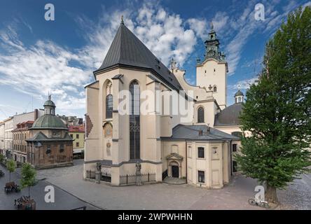 Lateinische Kathedrale, Basilika der Himmelfahrt, Lemberg, Ukraine Stockfoto