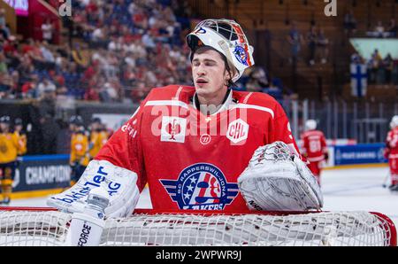 #91 Robin Meyer, Torwart Rapperswil-Jona Lakers. (Rapperswil-Jona, Schweiz, 07.09.2023) Stockfoto