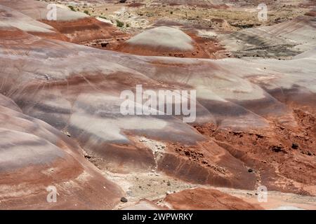 Glatte Tops der Bentonite Hills im Capitol Reef Stockfoto